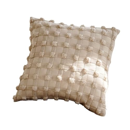 AOWEMBD 1pc Reading Nook Decorative Cushions Pillows Simple Solid Color 45x45 Cover Sofa Pillowcase(Color A)