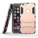 iPhone 6 case,Siwei TPU Rubber Durable Plastic Armor iPhone 6S Case with Kickstand for iPhone 6 4.7 inches (Rose Gold)