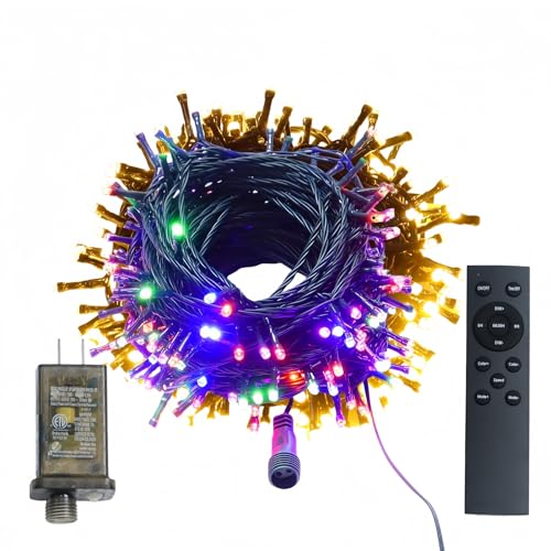 JinBest 200 LED Color Changing Christmas Lights with Remote -