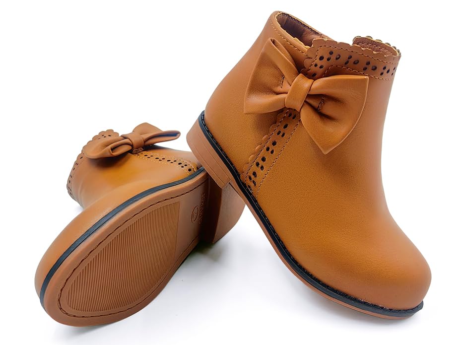 Girls Ankle Boots Fashion Boots for Girls with Zipper Short Suede Booties for Toddler/Little Kids2