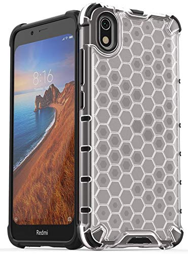Image of Glasgow Back Case Cover for Mi Redmi 7A Shockproof Military Grade Back Cover - Transparent