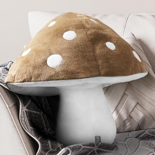 AELS 15.35 Inches Mushroom Pillow, Cute 3D Polka...