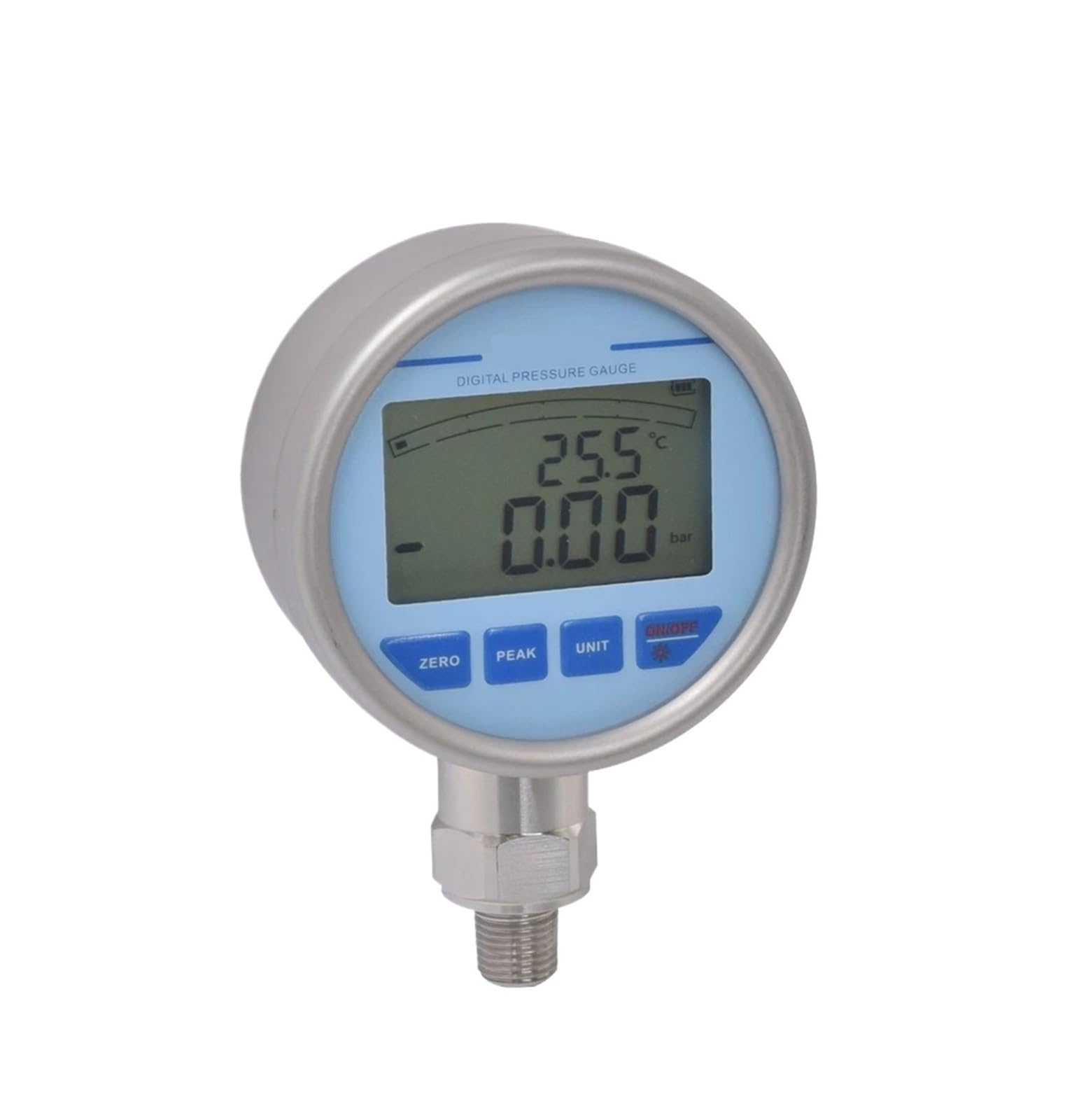 Absolutdruckmanometer 16bar 2,5bar 0,1% FS Vakuumdruckmessgerät 83mm Druckmanometer(0-16 bar,G1-2)