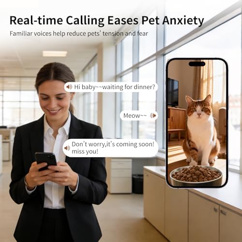 Automatic Cat Feeder and Waterer Set — top-down angle highlighting key features