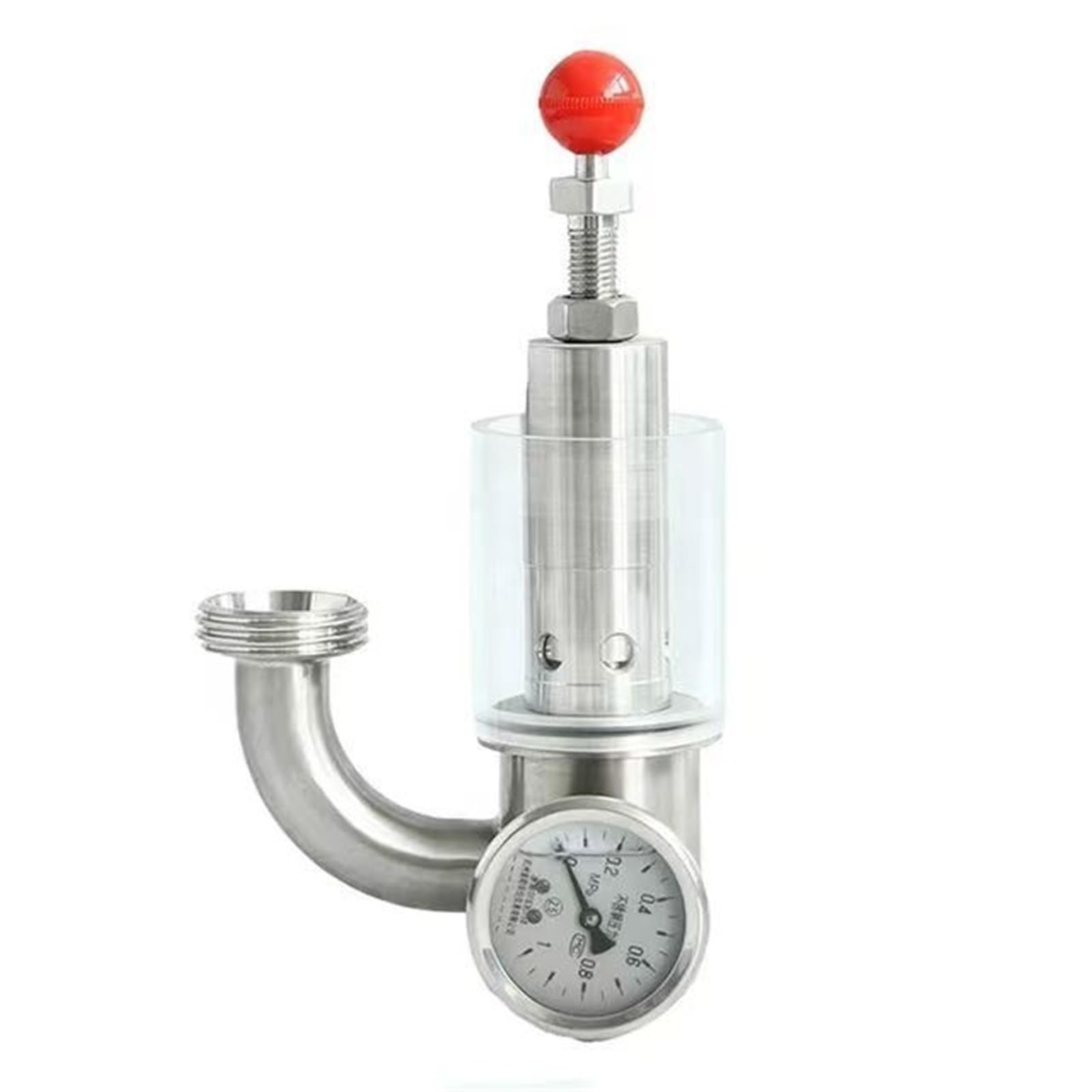 Trgyjgkf One Color 90 Degree Clamp Thread Pressure Gauge Sanitary Exhaust Valve Ss304/316L