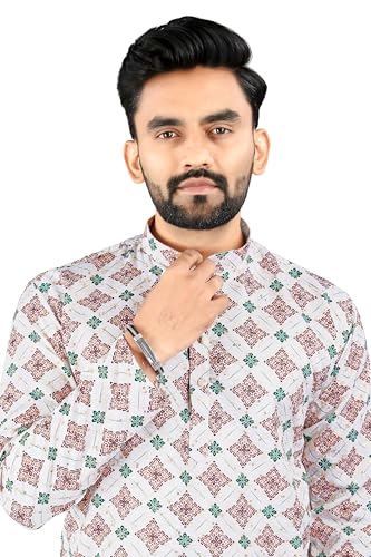 Image of Trustous Kurta Pyjamas set for Mens | Pyjamas with kurta PRINTED and classis look |KURTA Pyjamas SET