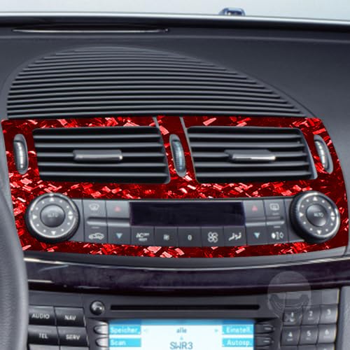 Red Forged Carbon Fiber Sticker Compatible with Benz E-Class(W211)2003-2009