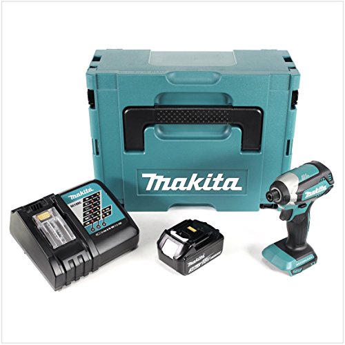 {Makita Impacto Dtd 153 Makita Makita DTD 153 RF1J - Atornillador Impacto Inalámbrico, Herramienta Bricolaje (18 V, incluye batería de ion de litio de 3,0...