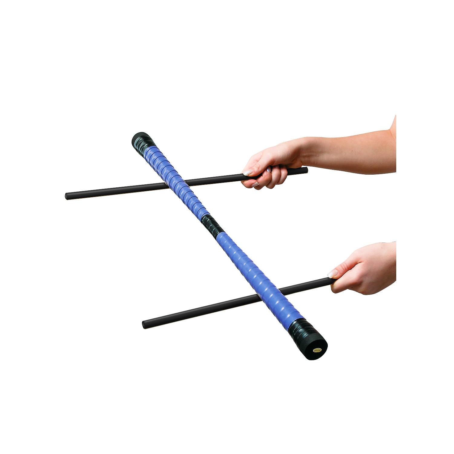 Sport-Thieme Devil Stick-Set | Robuster Einsteiger Devilstick inkl. 2 gummierter Handstäbe | Stabiler Holzkern, Deko-Textilband, Kunstoffkappen | L 60 cm | 280 g | Zufällige Farbauswahl