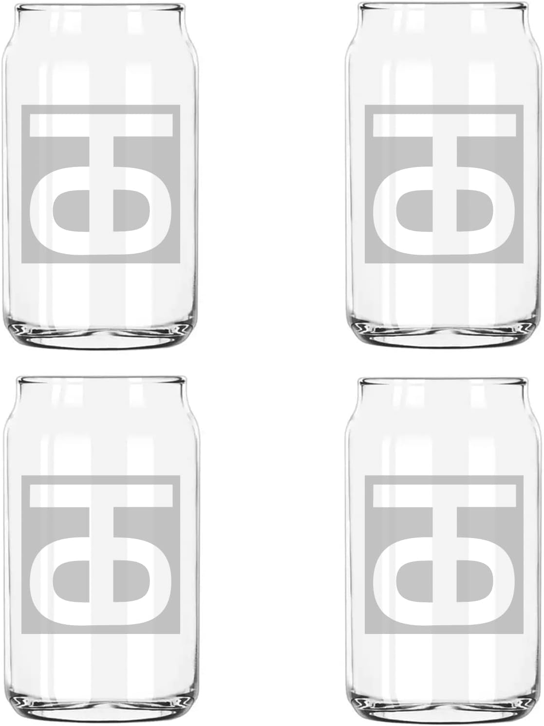 Milk Mug Designs 90th Infantry Division Etched 5 Ounce Beer Can Taster Glass Pack of 4