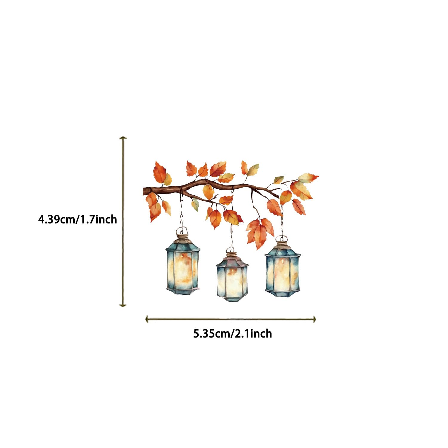 50PCS Colorful Lantern Sticker for Journal Skateboard Computer Bike Water Bottle Laptop Luggage Notebook DIY Crafts Girls Bedroom,Transparent Aesthetic Waterproof Decals for Adults Teens Girls - Image 3