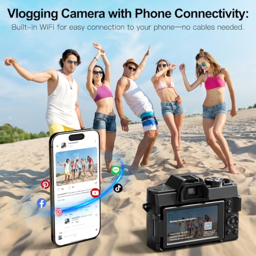 Image of G-Anica 5K 64MP Digital Cameras for Photography with Dual-Lens WiFi