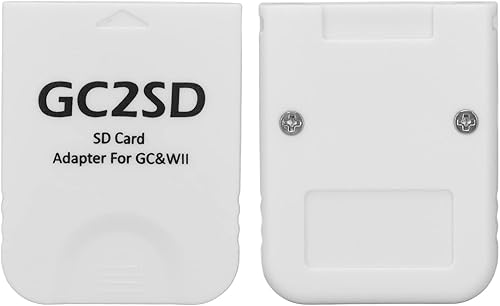 Zopsc Para Wii Micro Adaptador de Tarjeta de Almacenamiento, GC2SD Adaptador de Tarjeta Micro SD Lector de Tarjetas para Consolas Wii Gamecube, Plug