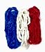 72 Bulk Patriotic Leis Assortment - Red, White, and Blue for a 4th of July Party, Picnic, Parade or Memorial Day BBQ