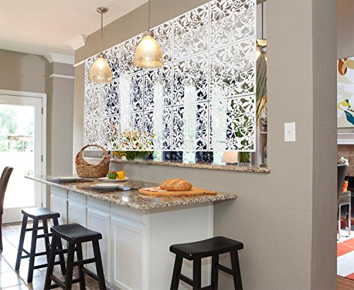 Kernorv Diy Hanging Room Divider Made Of Environmentally Pvc, 12 Pcs Partitions Panels Screen For Decorating Bedding, Dining, Study And Sitting-Room, Hotel, Bar And Office. (12, White) #TOP3