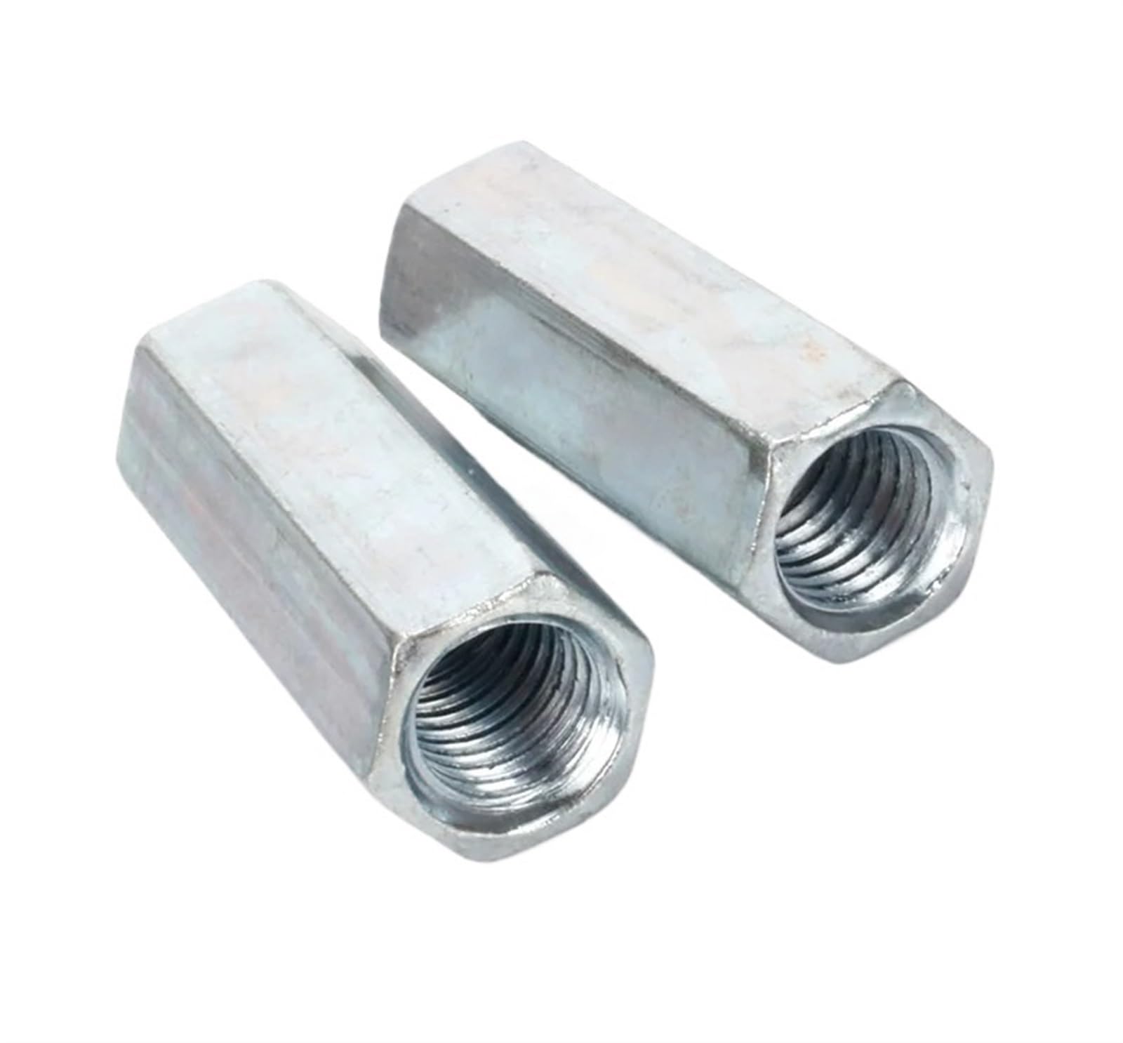 AMZBNEIDI Hex Coupling Nuts Fasteners, Galvanized Hex Coupling Thread Nuts M6 To M20 Pack Of 5 Pcs(5pcs,M10x40)