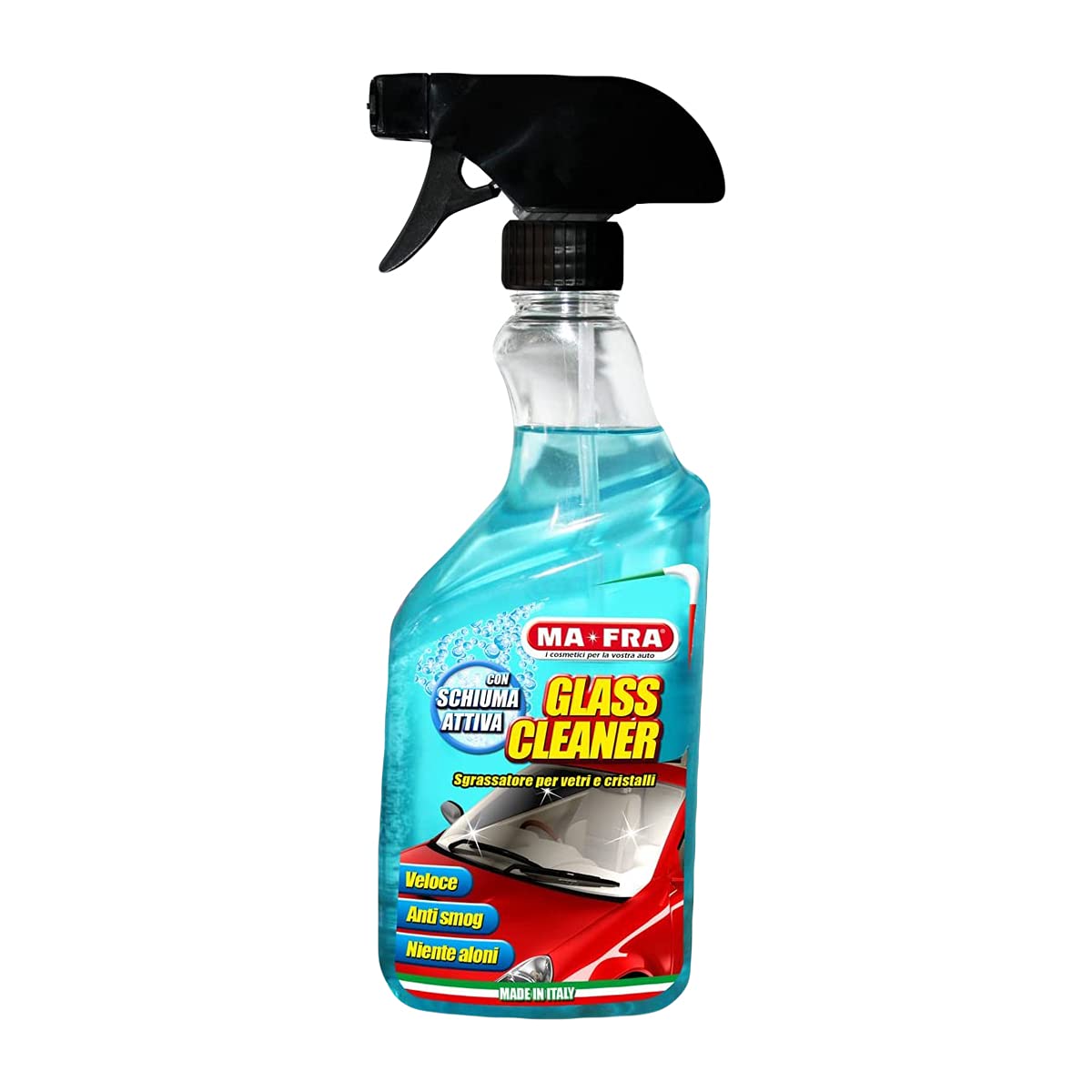 Set MAFRA trattamento tessuti 3in1, trattamento plastiche 3in1, glass cleaner, last touch, pulitore cerchi e gomme, trattamento pelle 3in1, fast cleaner più confezione di 7 panni in microfibra