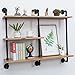 Industrial Pipe Shelf with Wood 43.3in,Rustic Wall Mount Shelf 3-Tiers,Metal Hung Bracket Bookshelf,DIY Storage Shelving Floating Shelves