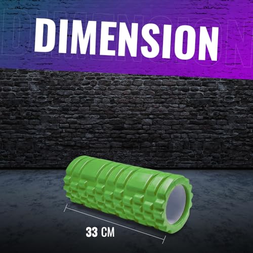 Foam Roller for Deep Tissue Muscle Massage | Fitness Gym Physio | Massage Roller for Legs, Back and Arms | Trigger Point Muscles Therapy | Lightweight | 33x14cm (Green) - Image 4