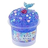Okaybee Mermaid Fishbowl Bead Slime, Good Stretchy & Non-Sticky Crunchy Slime, Slimes Party Favors for Kids, Slimes Sensory Toys, Girls Gifts & Boys Gifts for Birthday Easter Hallowmas Christmas