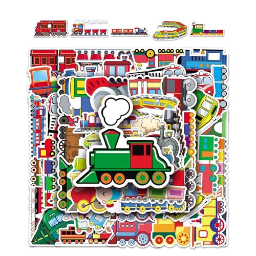 DHSBGWSX Lot de 100 autocollants de train de dessin animé, autocollants décoratifs à faire...