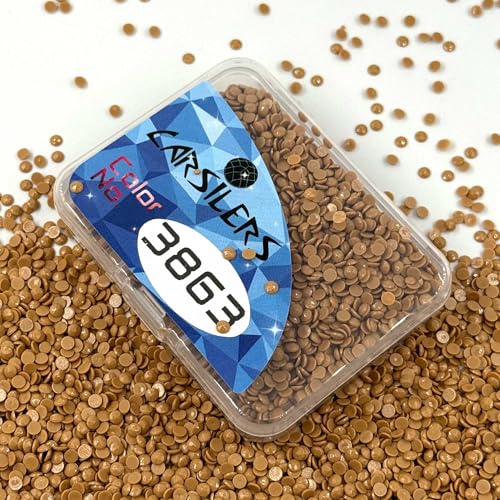 Carsilers Diamond Painting Beads 3863,Diamonds Painting Accessories Replacement for Missing Drills,Diamond Beads Replacement Drills Gems Stones,Round,About 3500pcs