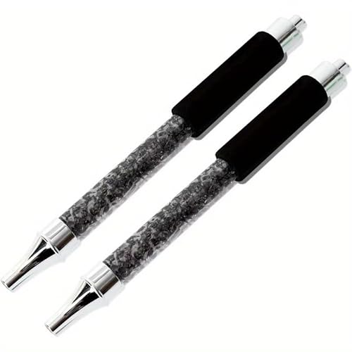 2 PCS Hookah Ice Mouth Tip Hose Rainbow Shisha Hookah Pipe Hose Hookah Shisha Pipe for Hookah Accessories (Black)