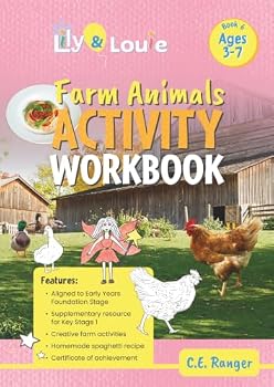 Farm Animals Activity Workbook 6: The adventures of Lily and Louie