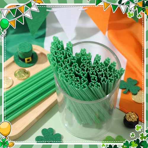 Pitillos plásticos desechables shamrock Pack 50 unidades miniatura 2