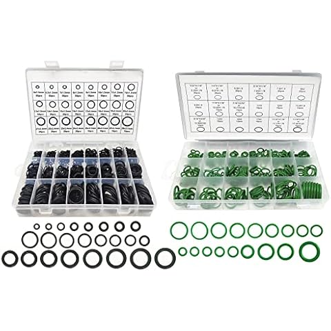 Boatsea 740pcs Rubber O Ring Assortment 24 Sizes and 270pcs Rubber O Ring 18 Sizes Sealing Gasket Washer Made of Nitrile Rubber NBR for Automotive Repair, Plumbing and Faucet, Air or Gas Connections Cover