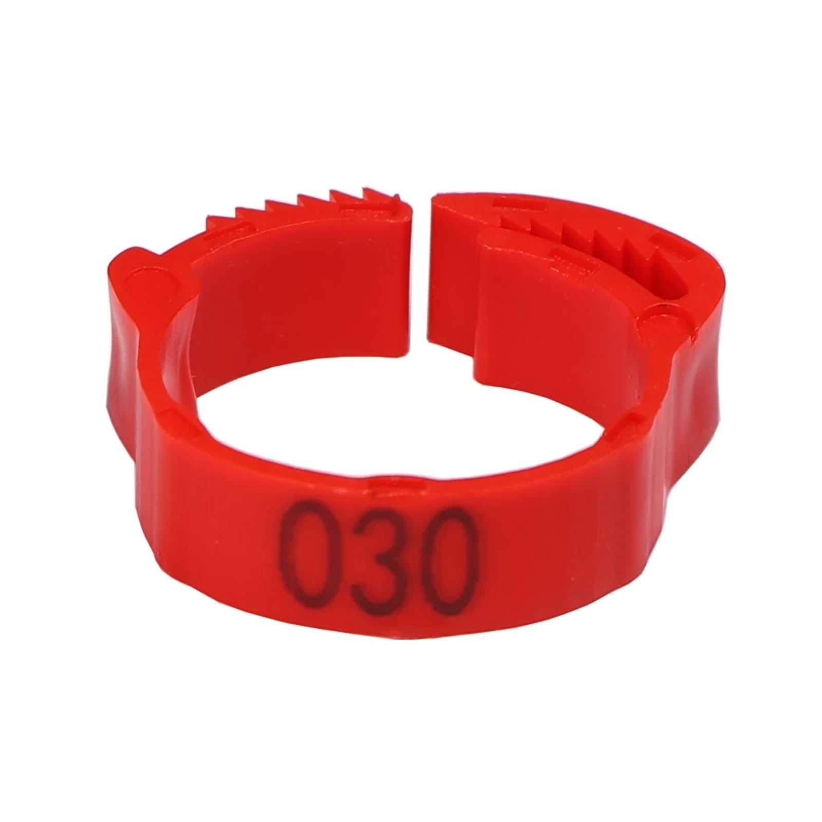 SCMYZLYD Chicken Identification Band, Poultry Tags Adjustable Numbered Plastic Leg Rings Multicolor Pack Of 25 Or 50 For(Red,25pcs)