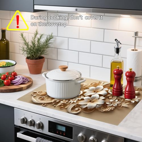 Image of Nuxovilar Lily Rose Stove Cover Diatom Mud 20.47x28.34 In
