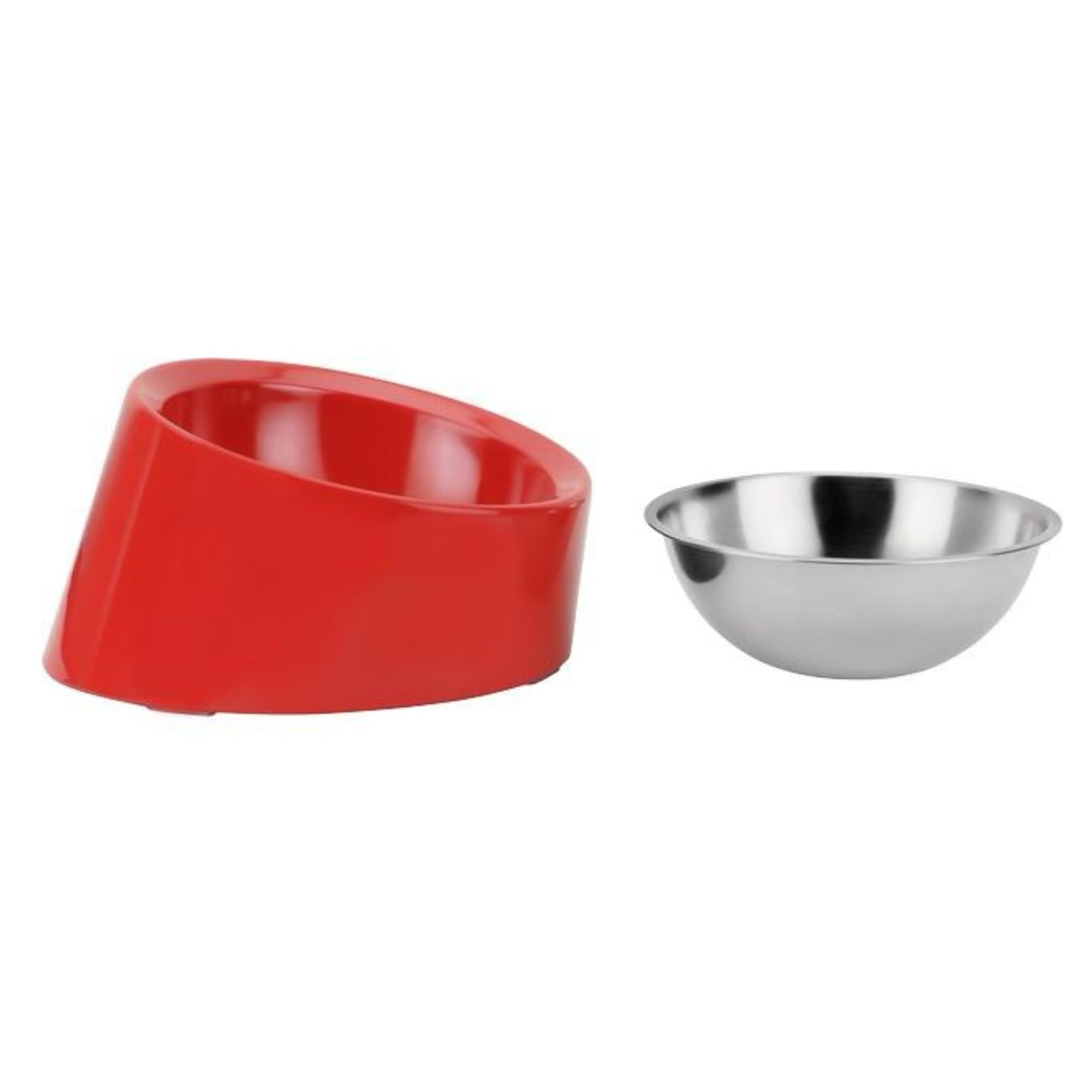 Sniffr Slant Stainless Steel & Melamine Dog Feeding Bowl | Food Bowl for Dogs and Cats (Large 1160 Ml, Red) (B0CVBF8FF4) Amazon Price History, Amazon Price Tracker