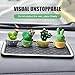 Qurbuns 4 PCS Cute Mini Cactus Figurines, Automotive Dashboard Cute Decoration, Car Mini Plants Ornament for Car Dashboard, Office Desk, Home Shelf (Green)