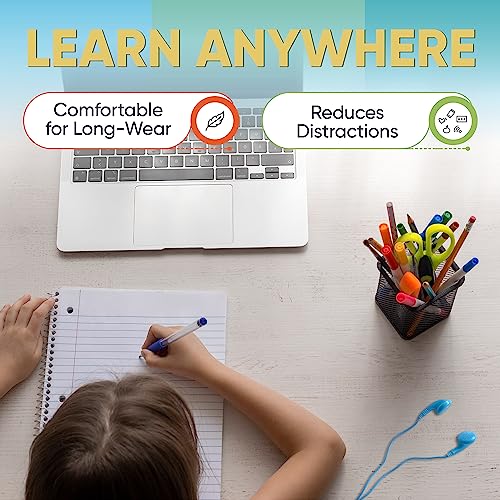 Redskypower 10 Pack Multi Color Kid's Wired Earphone Headphones, Individually Bagged, Disposable Earphones Ideal For Students In Classroom Libraries Schools, Bulk Wholesale #TOP2