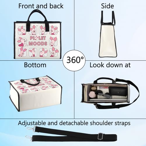 Bolsa Tote Divertida de Cerdito para Hombro miniatura 5