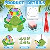 Motipuns 24 Sets Turtle Craft Kit for Kids Turtle Suncatcher Tissue Paper Craft DIY Summer Ocean Party Decoration Sea Animal Hanging Ornaments Under the Sea Art Classroom Home Fun Activities, 6 Styles #1
