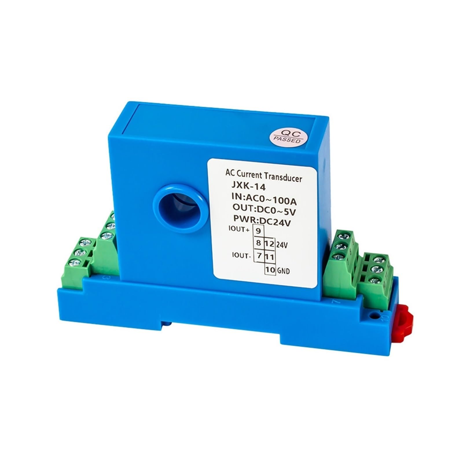 PXQCHAVLN Current Sensor 5A 10A 20A 50A 200A Transmitter 4-20mA 0-10V RS485 Output Ampere Transducer Transformer(AC 0-50A-4-20MA-DC24)