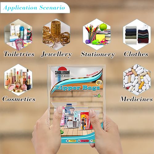 Image of Shalimar Ziplock Pouch | Ziplock /Zipper Bag | 2.5x3 Inches | 300 Pcs (Pack of 3 Packets x 100 Pcs) | Multi-Purpose Storage Bag | Reusable & Reclosable With Zipper | Color - Natural