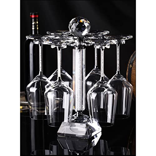 Zsedp Crystal Red Wine Glass Goblet Set Home With Drill Champagne Glass Decanter Upside Down European Wedding Gift (Color : C -Set, Size : As Shown) #TOP3