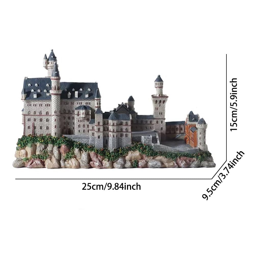 Amazon.com: Lllunimon Germany New Swan Stone Castle Statue Model