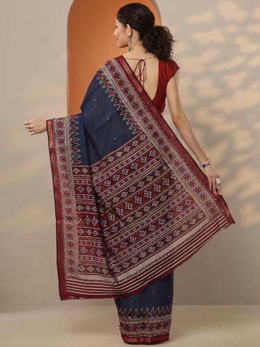 Image of Libas Silk Blend Womens Saree