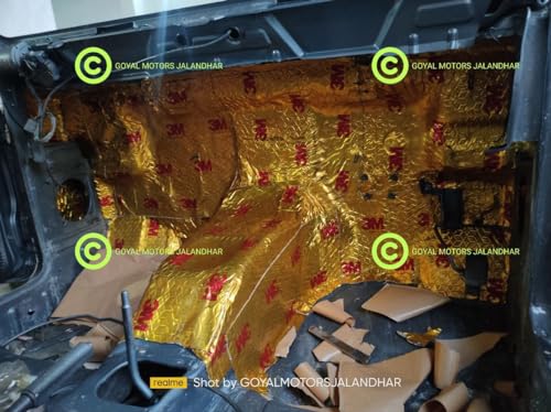 Image of Polyethylene Car Damp | 3M Damping Mats | For Best Damping Back To Stock | White Gum Golden Colour | 1 Sheet Only