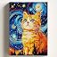 YILDIZLI GECE TURUNCU KEDİ