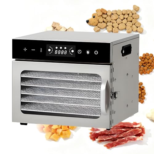 WTRYRN Commercial Food Freeze Dryer Machine Stainless Steel Dehydrater Dehydrator Machine for Fruit Dehydrated Dryer for Fruits Vegetables Herbs Mushroom 6Layer