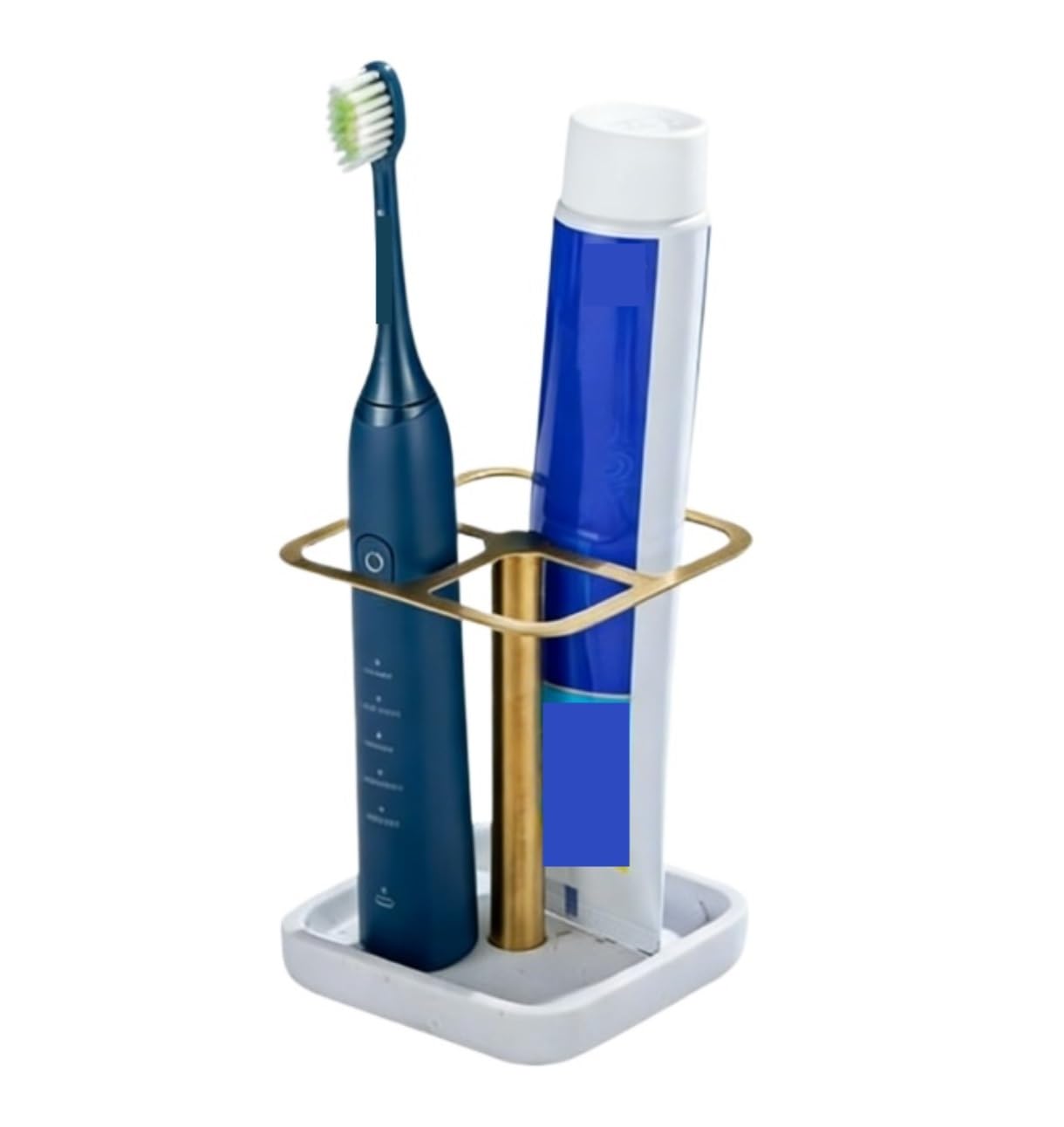 Bathroom Holder Stainless Steel Toothbrush Holder Bathroom Toothpaste Storage Stand Organizer Toothbrush Accessories(Gold)