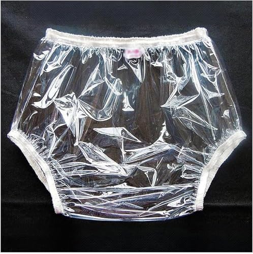 Pantalones De Plástico para Adultos Pantalones De Plástico Blandos Pañal Reutilizable Pantalones Impermeables para La Incontinencia Fundas para Pañales Anti-Fugas Laterales Ayudas, A, L