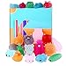 KUUQA 20pcs Glitzer Squishys Spielzeug, Squeeze Tierspielzeug für sensorische Erwachsene Stressabbau Spielzeug Geburtstagsfeier Gefälligkeiten für Kinder Goodie Bag Ostereierfüller