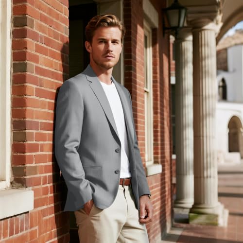 Men's Casual Blazer Slim Fit Suit Jacket for Men Two Button Sports Coats Wedding Prom Party3