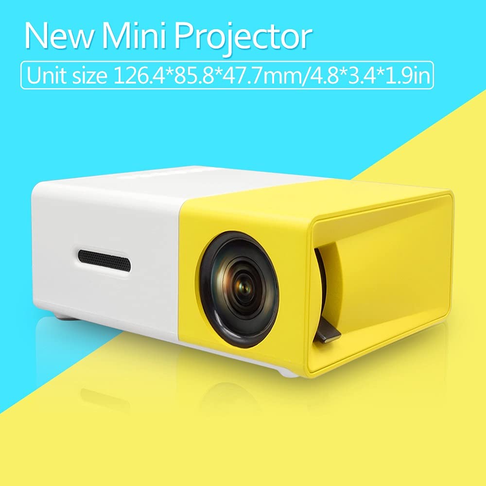 Mini proyector LED portátil para cine en casa, juegos, reproductor de video, compatible con SD USB, altavoz integrado